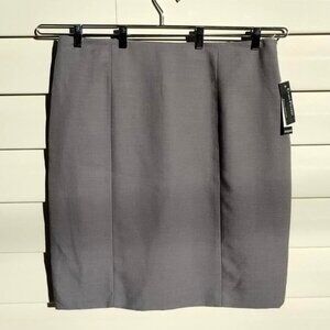Evan Picone Woman Essentials Core Suiting Skirt Pearl Grey Kick Pleats